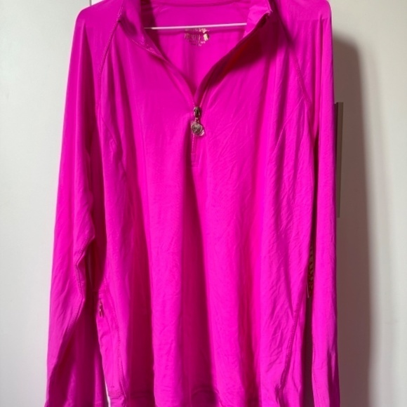 Lilly Pulitzer Luxletic Marion Half Zip Sunguard - Picture 2 of 4